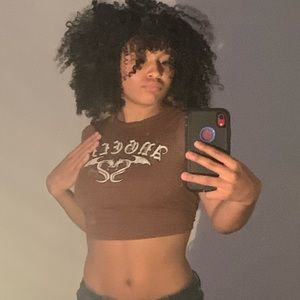 Brown baby tee